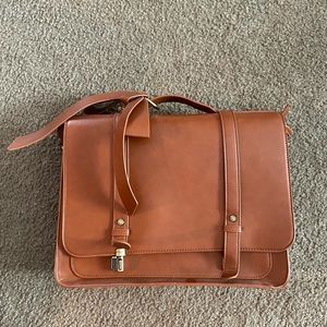 Ecosusi brown briefcase/backpack converter bag